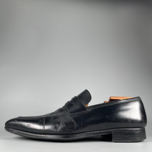 Magnanni Men\'s Size 8.5 M Black Leather Slip On Penny Loafers Dress Shoes Casual main image 9